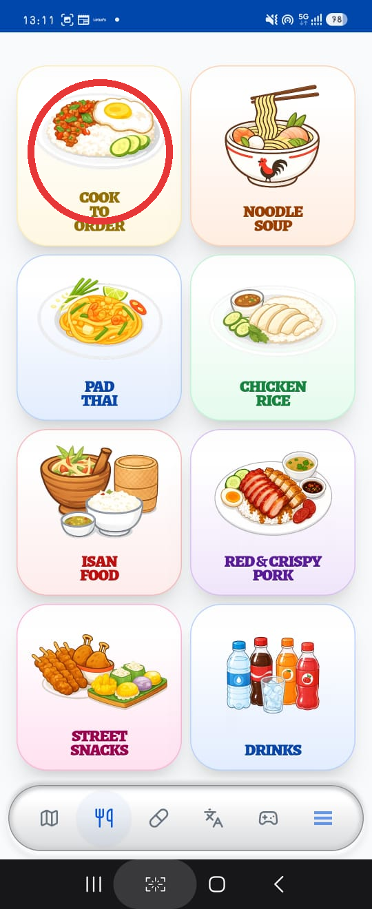 Choose Cook to Order in Speak Thai for Me