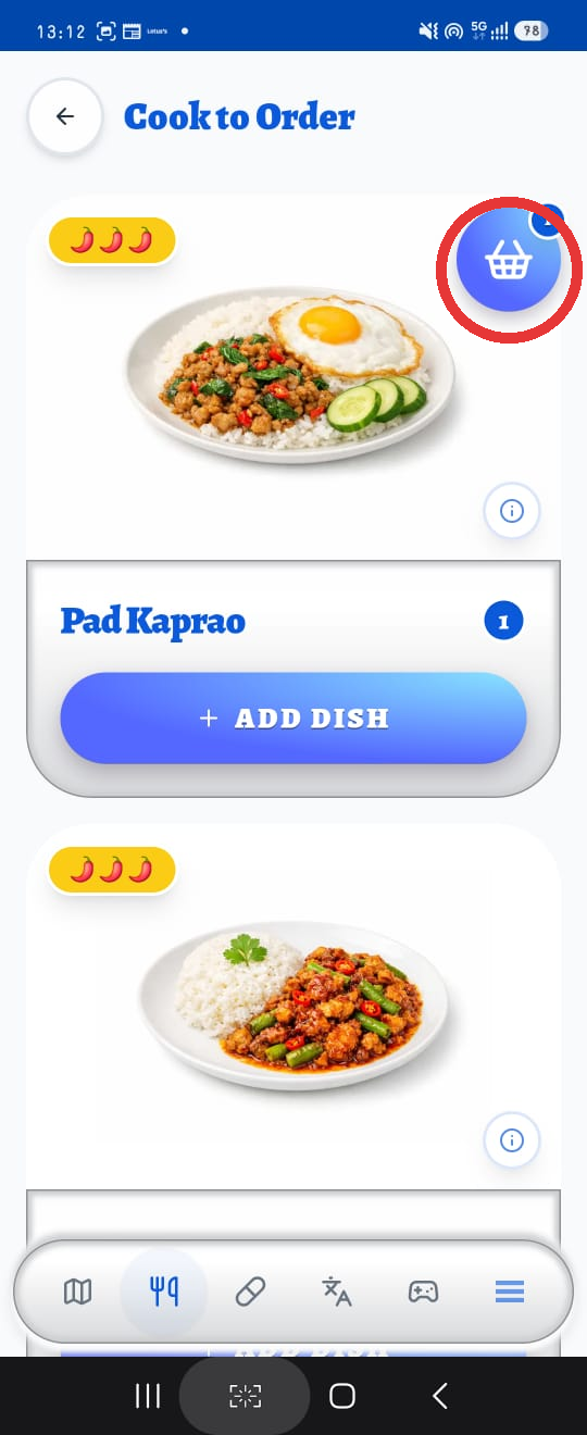 Open your cart in Speak Thai for Me
