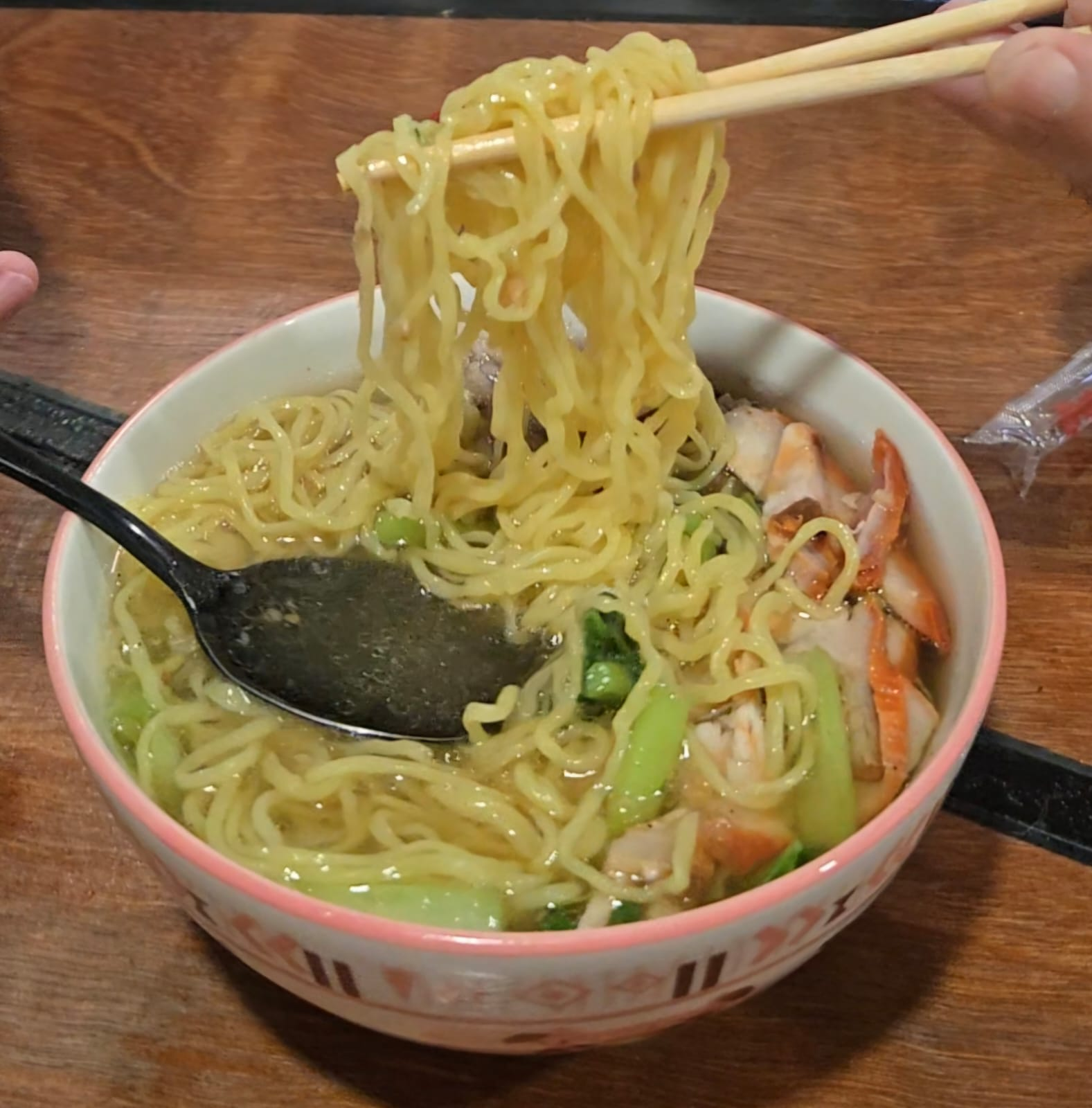 Thai egg noodles with wontons